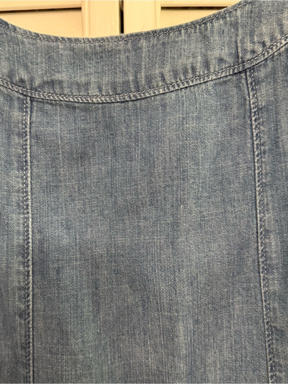Abercrombie & Fitch Denim Scoop-Neck Slip Dress - Blue - Picture 5 of 12